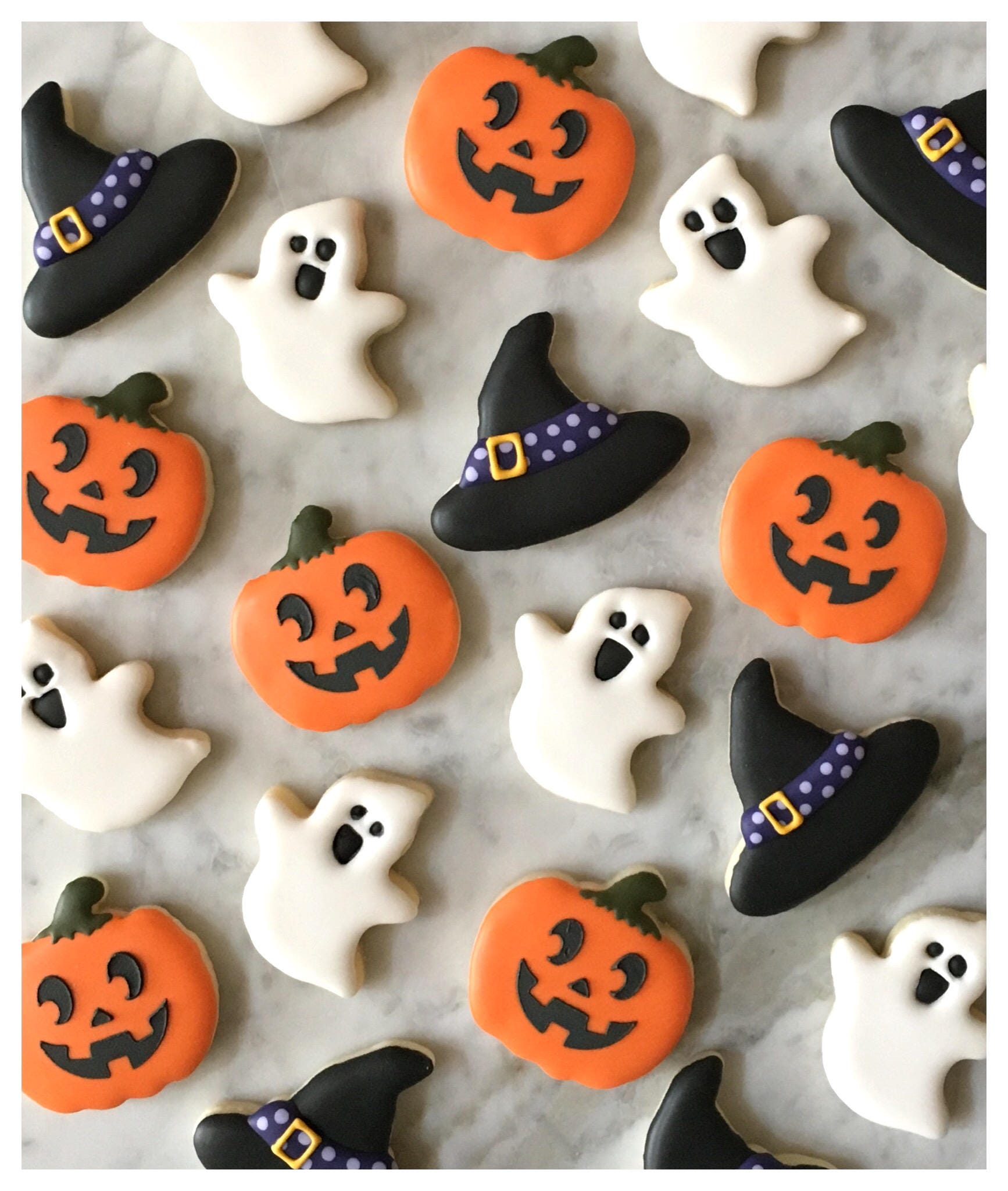 Assorted Halloween Mini Decorated Cookies Two Dozen - Etsy