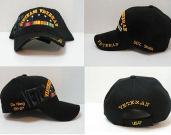 Personalized Military Service Caps