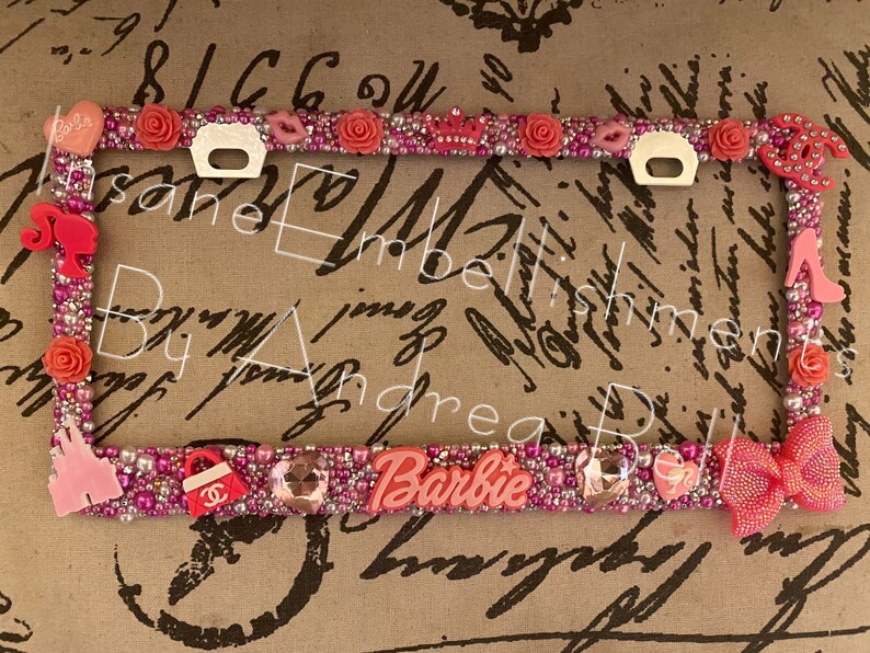 US Barbie pink license plate frame !!!