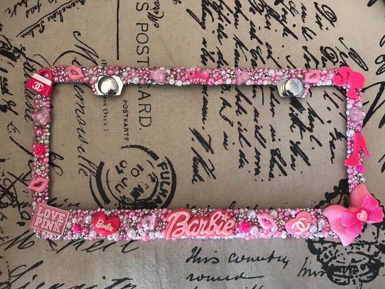 US Barbie pink license plate frame !!!