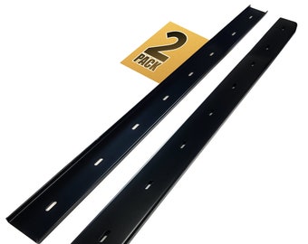 Set of 2 - C Channel Steel Support for Table Top Live Edge Slab, C-Channel Woodworking, Black Powder Coat Finish