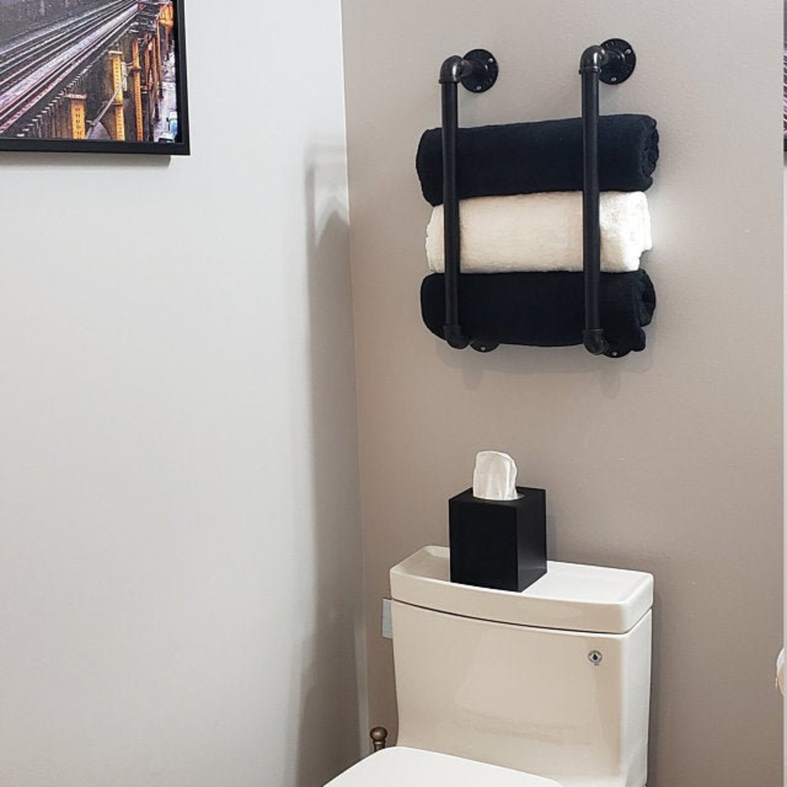 pipe towel storage