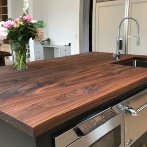 Custom Walnut Table Top Countertop | Kitchen Island Top | Kitchen Home Decor
