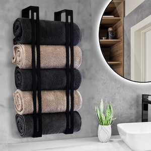 Wall mounted towel holder black new arrivals