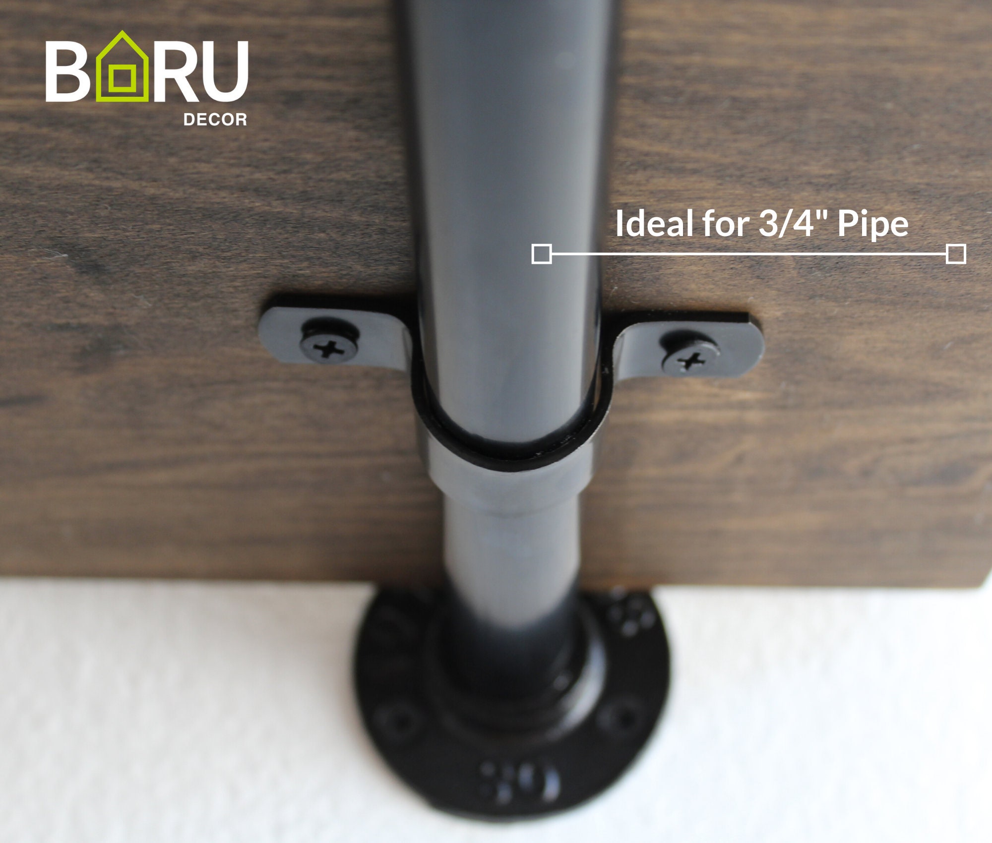 Two Hole Pipe Strap U Bracket for 3/4 & 1/2 Inch Pipe Fitting Etsy