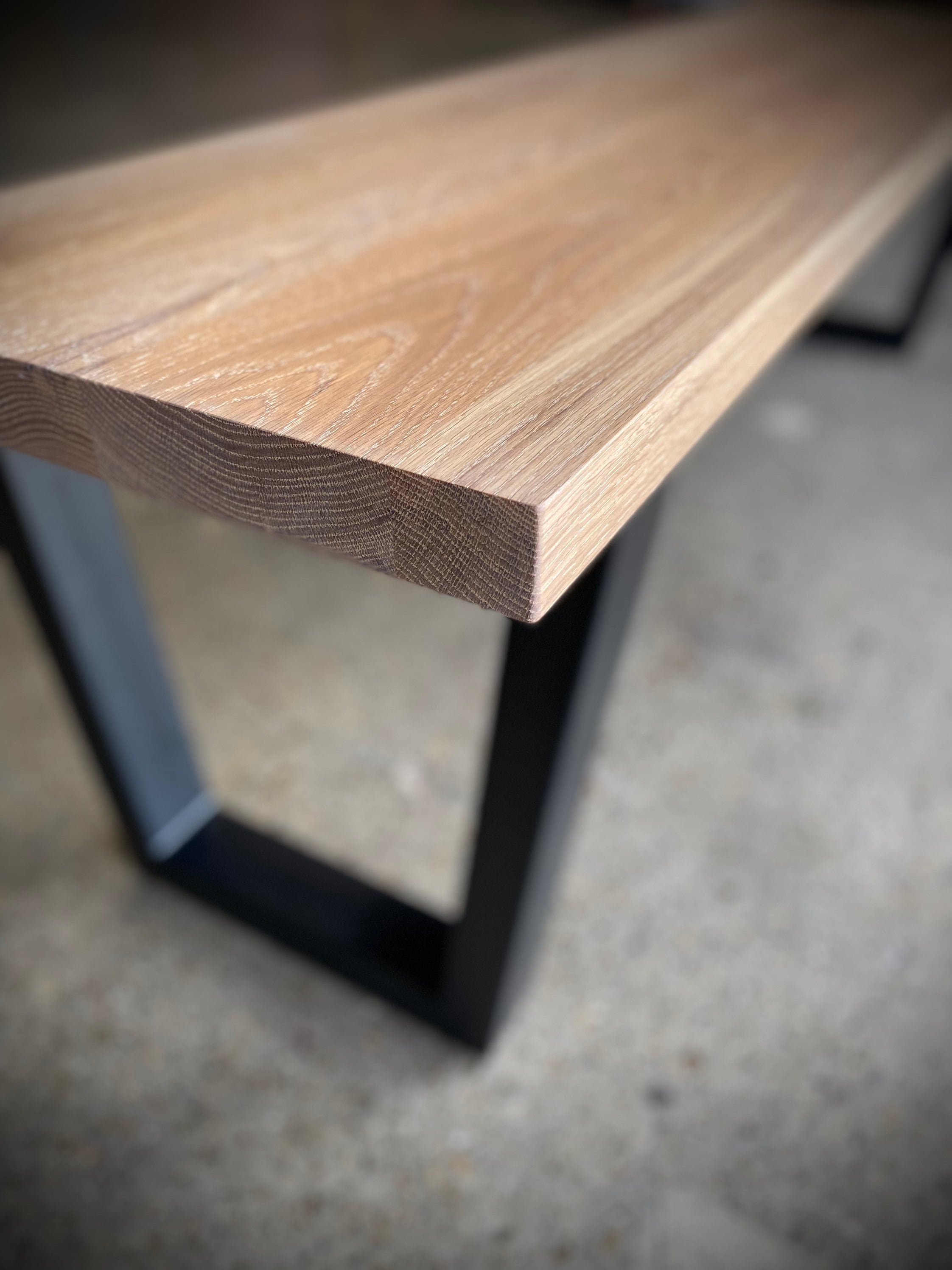 Custom White Oak Dining Table Oak Table Top With Metal Legs - Etsy
