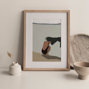 Seaside Women Prints Instant Download, Abstract Print, Abstract Wall Art Printable, Minimalist Printable Poster, Neutral, Moreartsdesign
