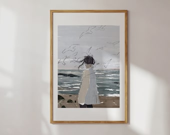 Abstract People Art, Modern Abstract Art, Abstract Wall Art, Minimalist Print, Living Room Wall Art, Wall Decor, Neutral Gallery Wall