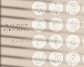 Motherhood Pregnancy Instagram Highlight Icons Baby Instagram Highlights Social Media Icons Mama Blogger Icons Mom Life Instagram Bloggers