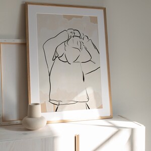 One Line Drawing Woman Self Love Print Fashion Poster Female Line Art Figure Drawing Print Fine Line Poster Single Line Drawing Modern Print