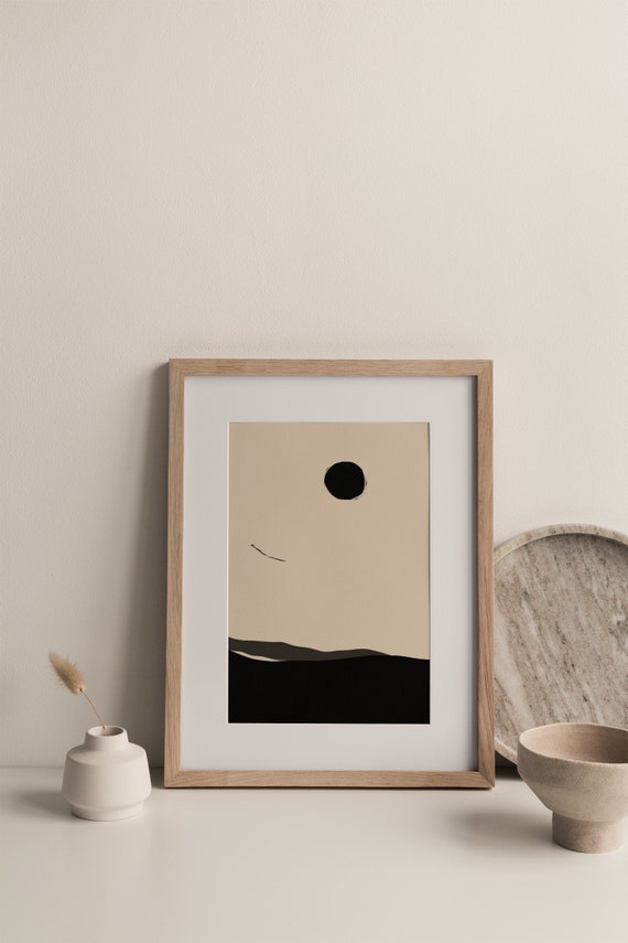 Abstract Landscape Wall Art Printable, Boho Poster Desert Wall Art, Master Bedroom Wall Decor