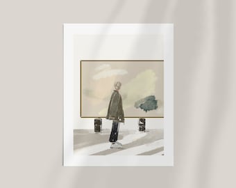 Feminine Art Print Illustration Boho Female Modern Above Bed Decor Fashion Poster Instant Download Feminist Art Print Figure Drawing Print