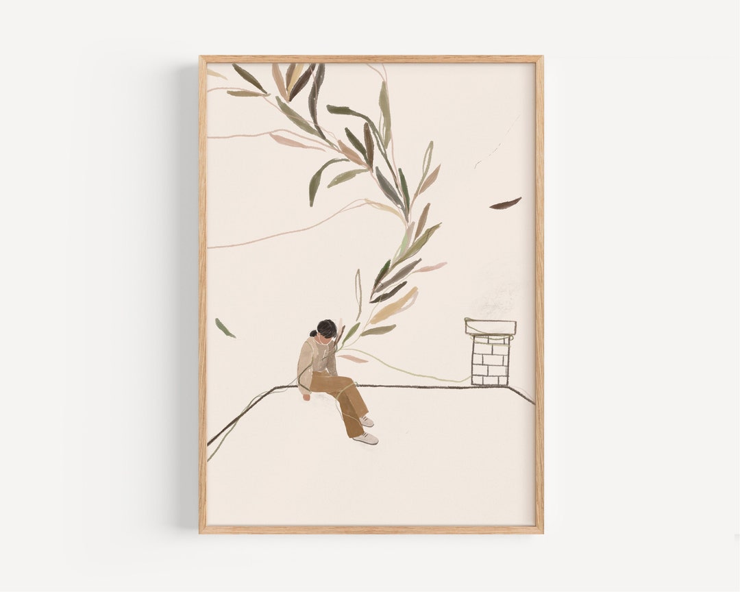 Neutral Home Above Bed Art Feminine Art Print Earth Tone Wall Art ...