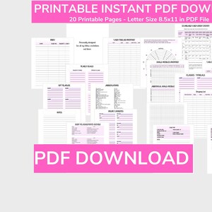 Crochet Journal PDF Download, Printable Crochet Planner & Project Tracker, Yarn Inventory Organizer, 8.5x11 Template