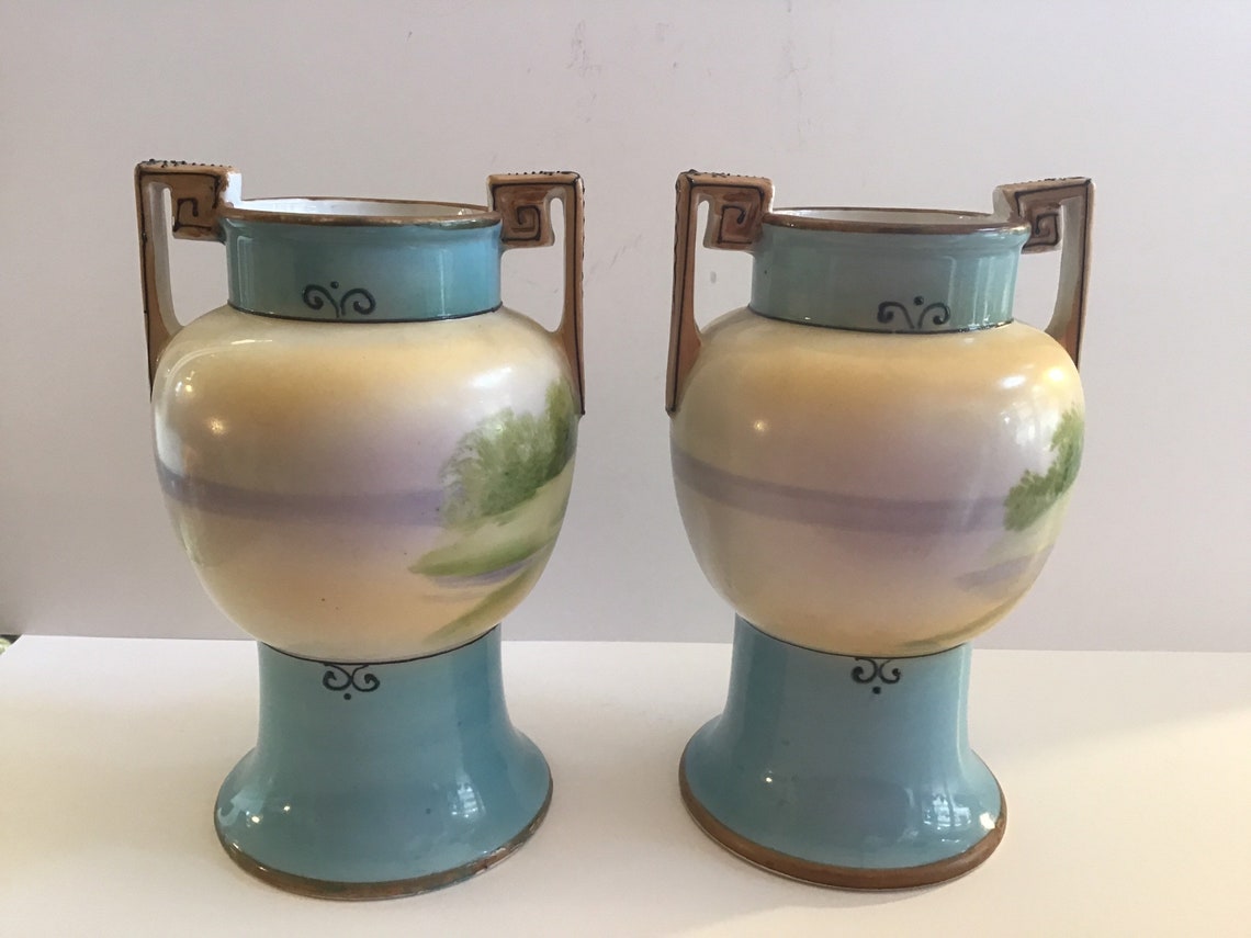 Rare Antique Noritake Vases Etsy UK