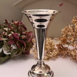 A Vintage Sterling Silver Bud Vase. 1970