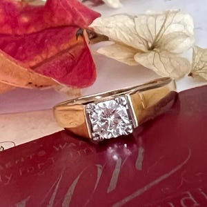 Vintage 9CT Gold Solitaire Diamond Ring. Circa 1976.