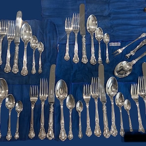 Vintage 1930s/40s BIRKS Sterling Silver Flatware 6 Place/36 Pcs and Three Serving Items/3 Pcs
