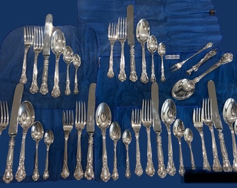 Vintage 1930s/40s BIRKS Sterling Silver Flatware 6 Place/36 Pcs and Three Serving Items/3 Pcs