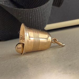 Vintage 9Ct Gold Tinkling Bell Charm. Chester Hallmark. 1961. Rare Collectible