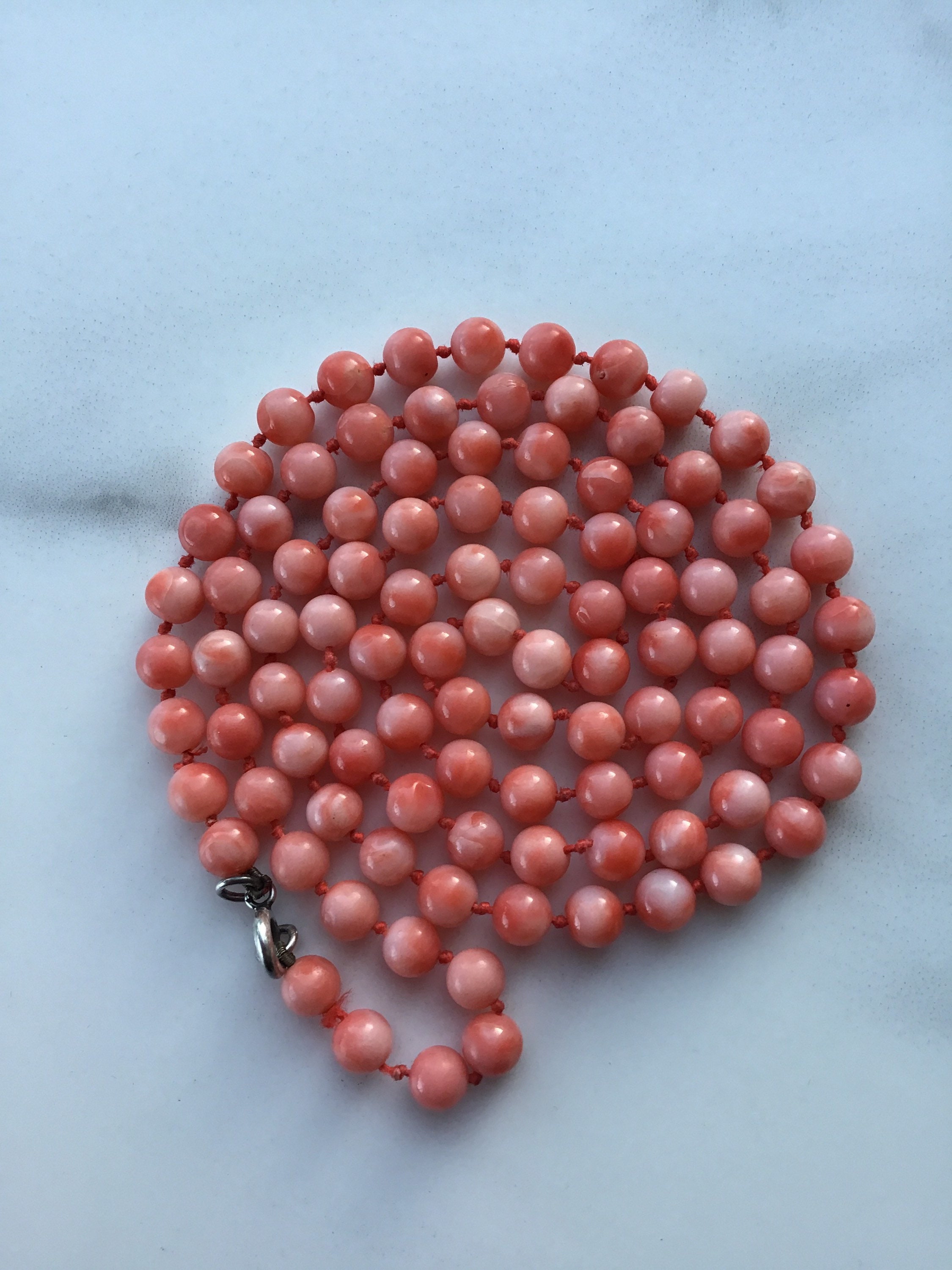 Antique coral best sale bead necklace