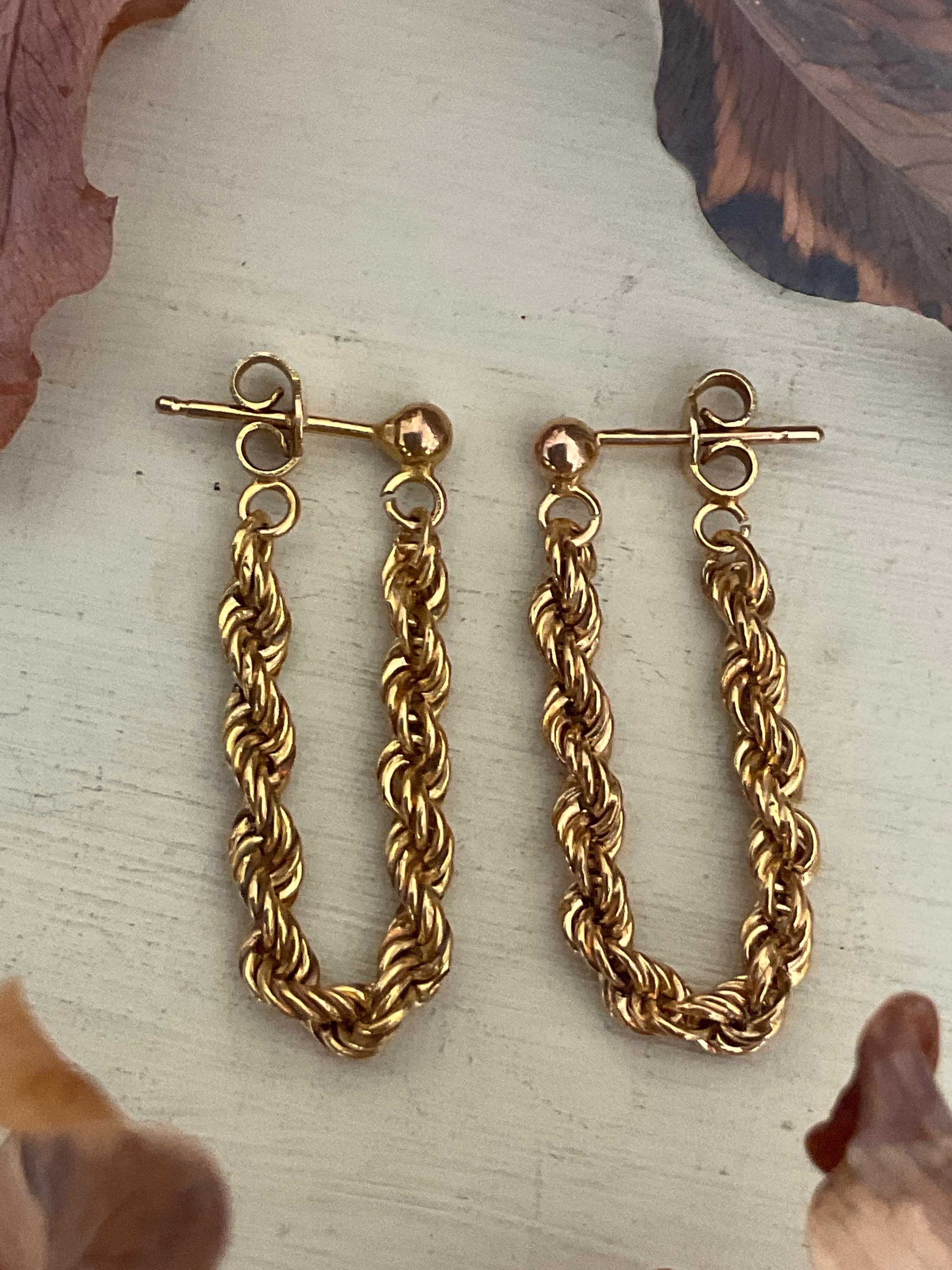 9ct chain earrings 9ct chain earrings