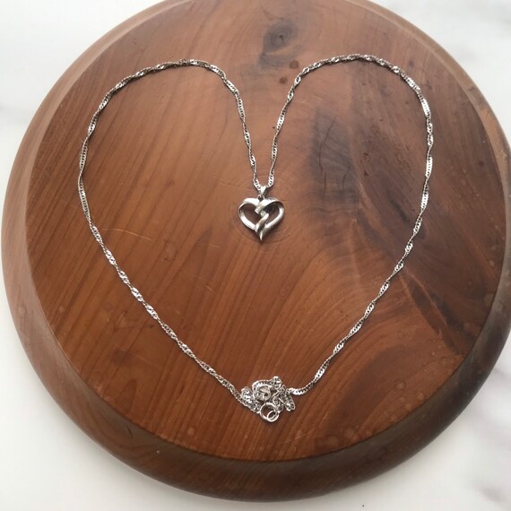 9ct white hotsell gold heart pendant