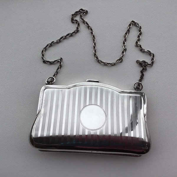 Antique Sterling Silver Ladies Coin/Card Purse. 1916.