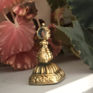 Antique Victorian Large Gold-cased Bloodstone Fob pendant.