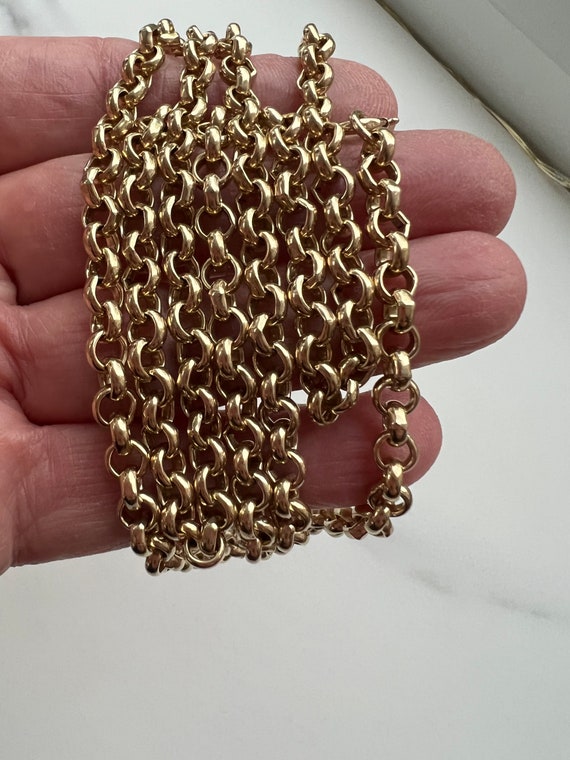 Vintage 9ct Solid Gold Belcher Chain. 31.5 inches. - image 3