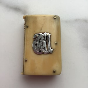 1890s Bovine Bone Vesta Case.