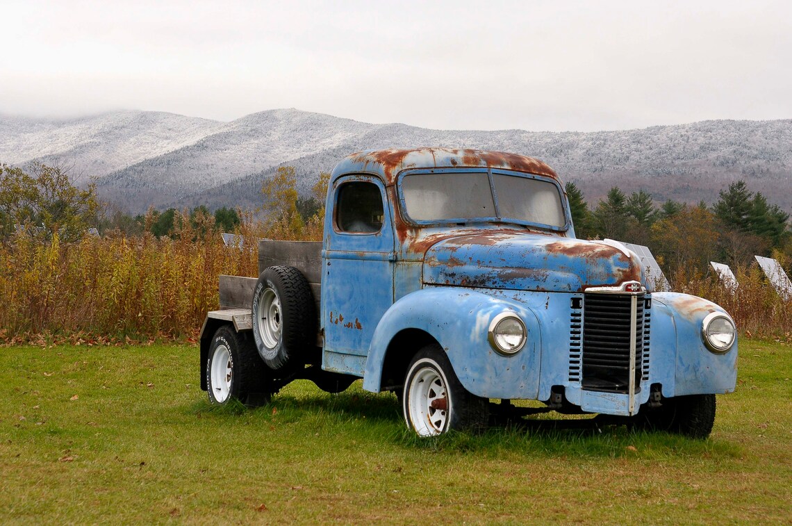 Photograph Vintage Truck Vermont Etsy New Zealand