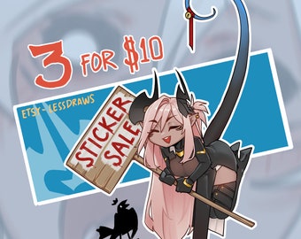 STICKER VERKAUF | 3 Nicht-Große Aufkleber für 10