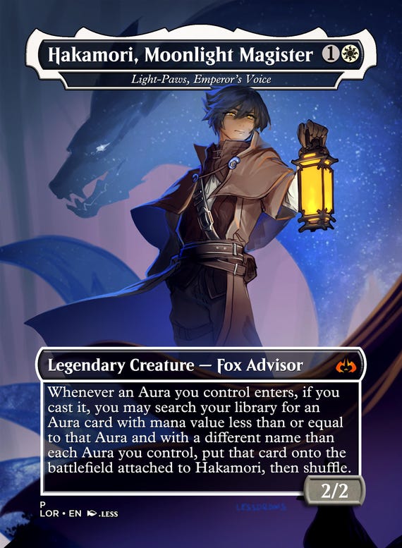 マジック：ザ・ギャザリング MTG Light-Paws, Emperor's Voice Signed Light-Paws, Emperor's Voice (Showcase) | Kamigawa: Neon
