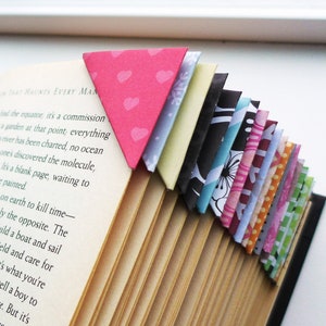 Bookmark Unique Corner Bookmarks random Reader Gift Book Lover Gift Gift for Reader Gift for Women Bookworm for Her image 1