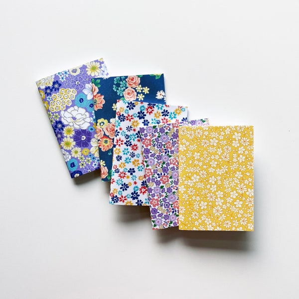 Bulk Blank Floral Pattern Notebooks | 3.5" x 5" Mini Notebooks | Eco Friendly Notebook | Journal | Sketchbook | Journal | Travelers Notebook