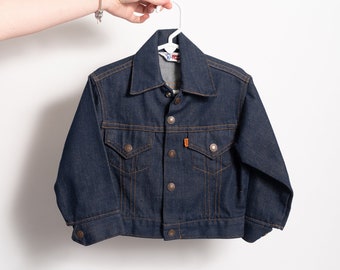 1970s LEVIS Orange Tab Toddler-Size Dark Wash Denim Jean Jacket