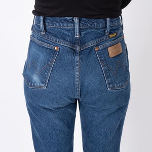 Vintage WRANGLER Cowboy Cut Straight Leg Medium Wash Heavyweight Denim Jeans image 3