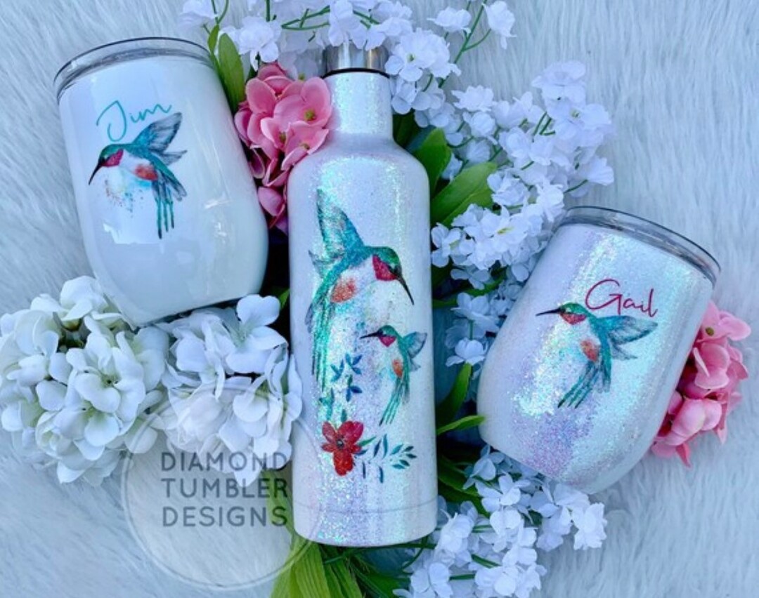 Wine Bottle Gift Sets, Glitter Bottle and Wine Tumblers Etsy