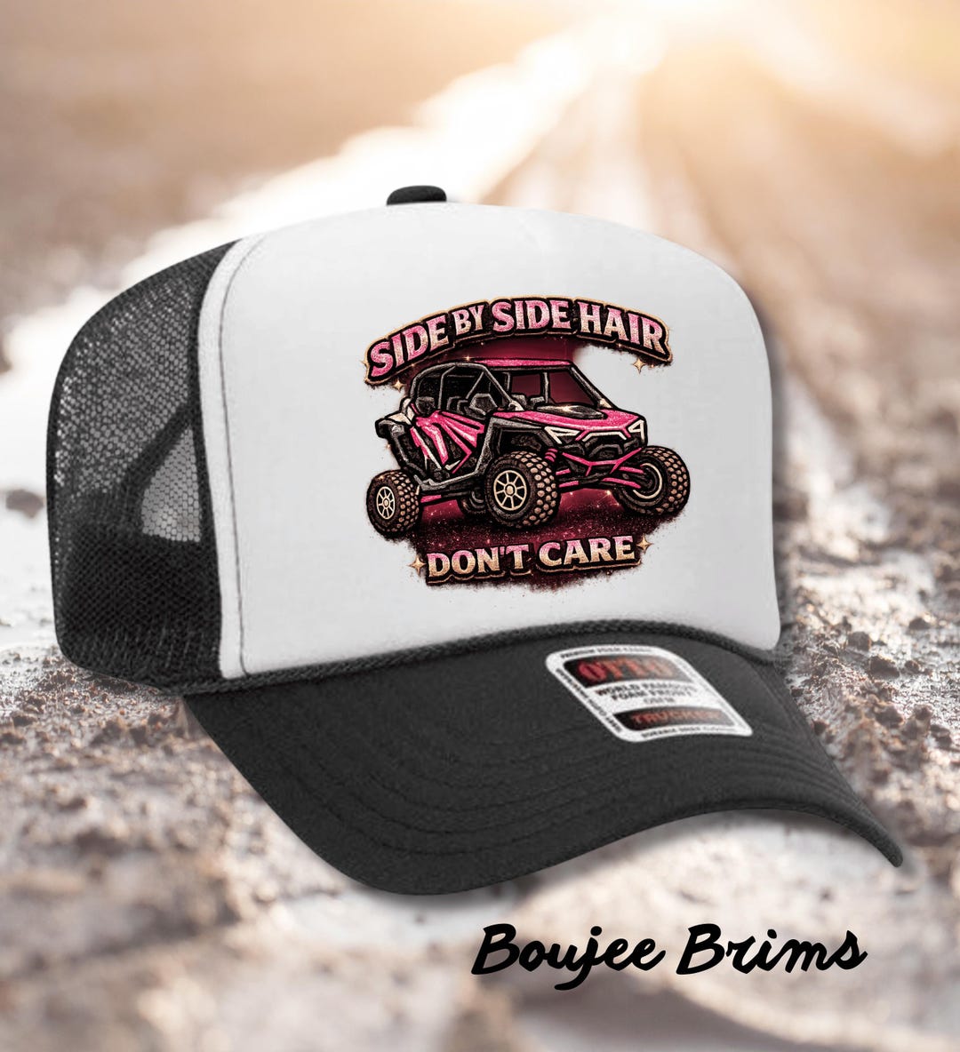 Pink Rv Hat Sxs Pink Patched Trucker Hat/desert Girl/otto Trucker Hat/rzr, Neon ...