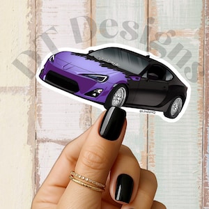 Hand drawn Toyota Gt86, Scion FRS, BRZ Sticker