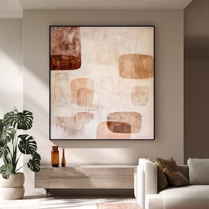 Beige Minimalist Abstract Art Print, Modern Wall Art, for Living Room and Bedroom, Neutral Interior Art, Wall Art Prints