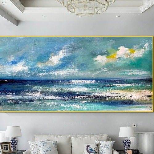Extra Large Oil Painting Large Canvas Art Sunset Wall Art Etsy