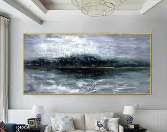 Abstract Acrylic Painting - Original Artwork, Luxury Oil Painting, Landscape Painting, Modern Art Painting, Handmade Art for Bedroom Wall
