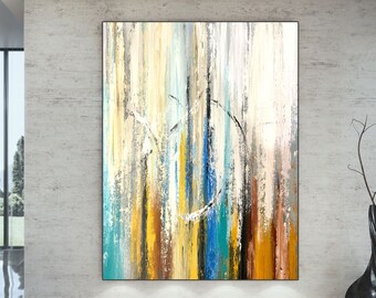 Original Abstract Wall Art-Large Artwork on Canvas, Dine Room Wall Art, Large Wall Art, Beige brown painting, Extra Large Artwork, Art G254