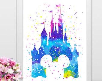 Download Disney castle print | Etsy