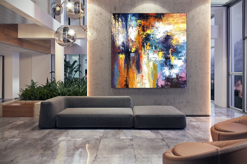Large Abstract Artoriginal Art Living Room Wall Art Art Etsy