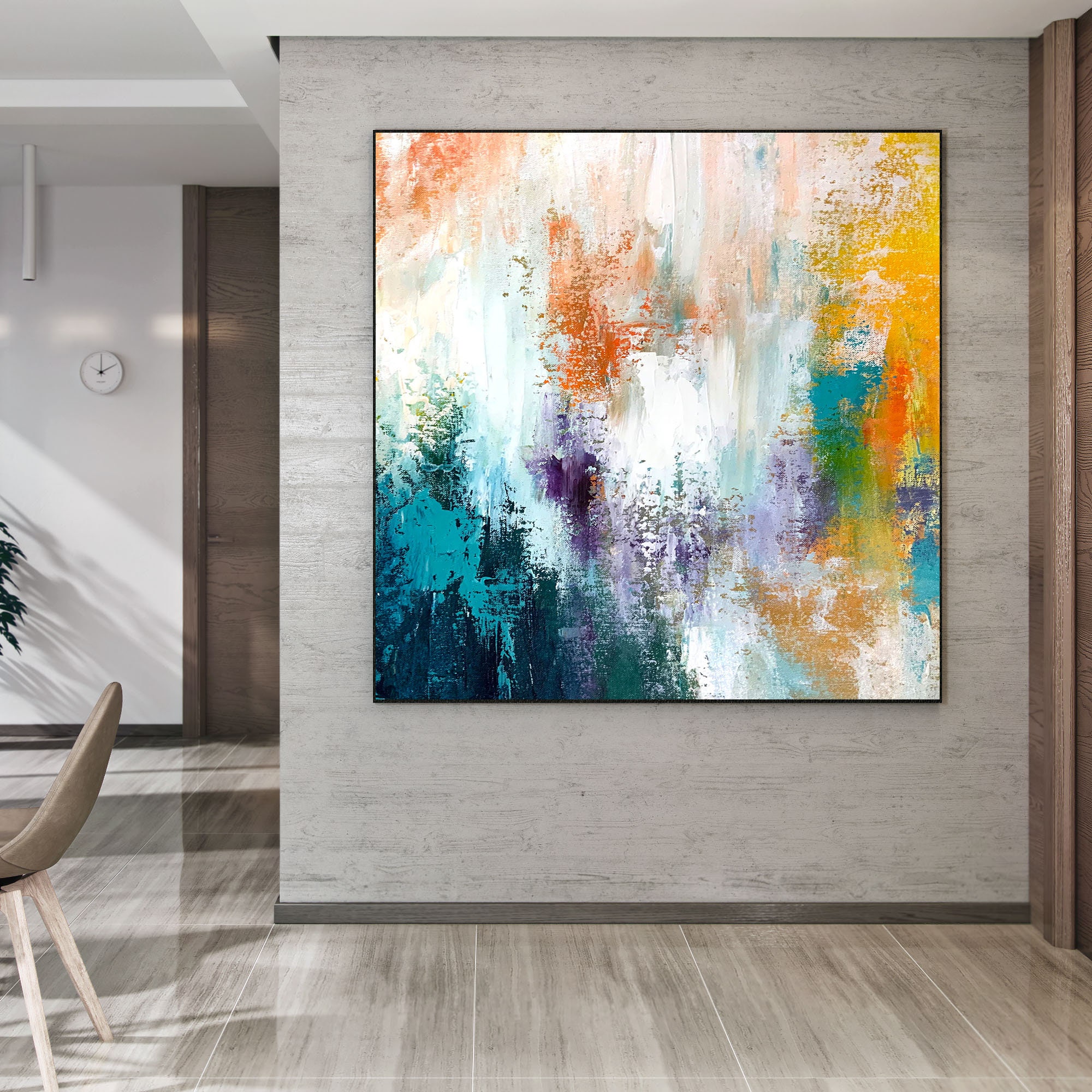 Large Abstract ArtOriginal Painting Living Room Wall Art Etsy