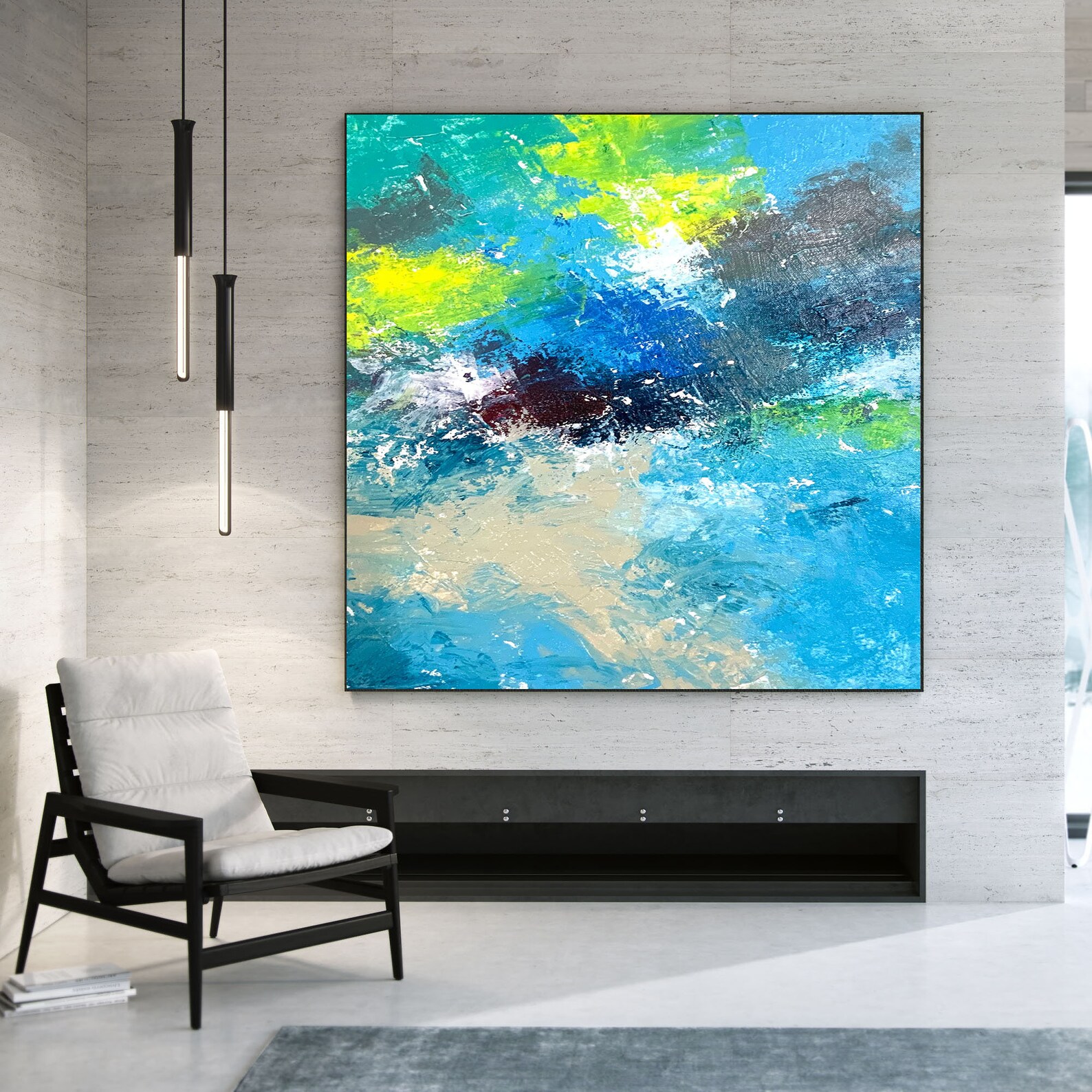 Abstract Canvas Office Wall ArtOriginal Paintings Abstract Etsy
