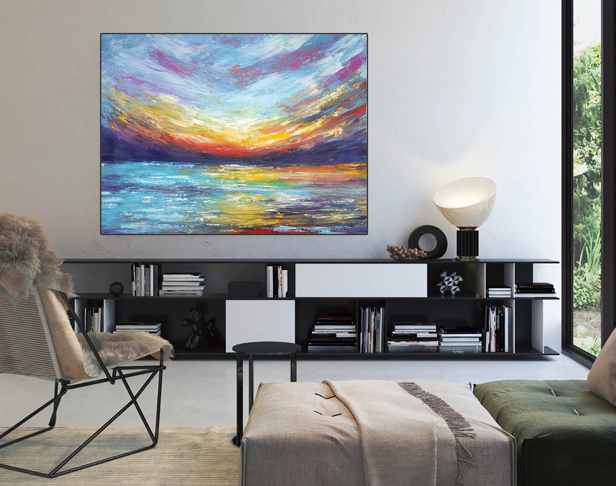 Extra Large Wall Art Original Art Bright Abstract Original Etsy UK
